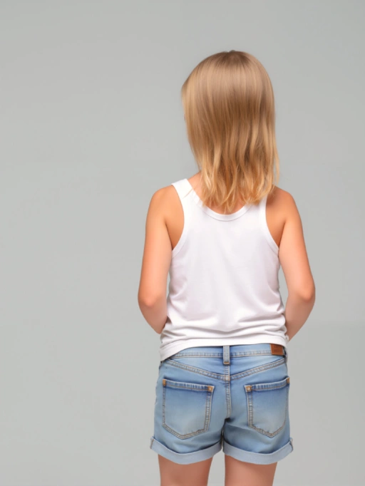 Modelo profissional de manequim fantasma para tops femininos com modelo de estúdio, mostrando modelo usando tops em estúdio cinza minimalista, estilo profissional.