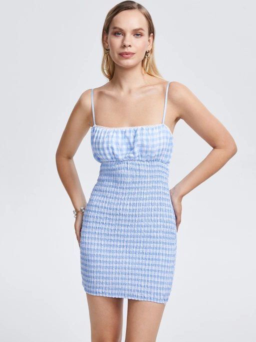 Professional Ghost Mannequin to Model for Dress with Studio Model featuring Studio Model wearing Dress in Minimalist White Studio, Professional style.