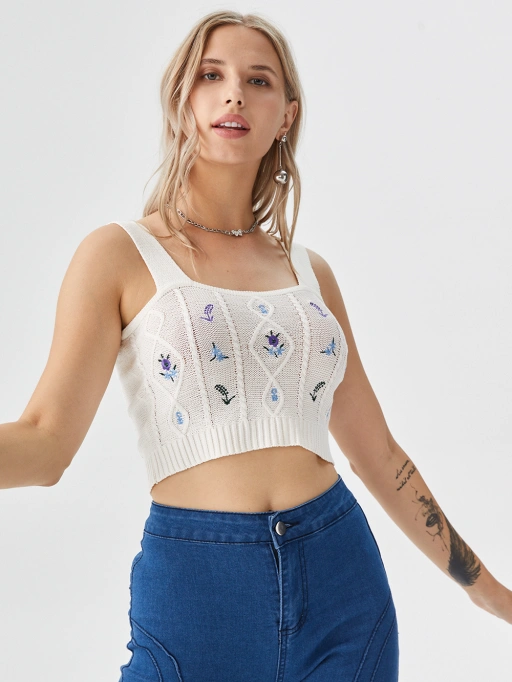 Professional AI Fashion Photography for Women's Cropped Top with Studio Model featuring Studio Model wearing Cropped Top in Minimalist White Studio, Professional style.