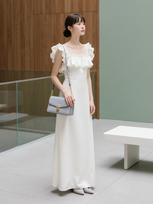 女性, ヤングアダルト, 黄色, スリム, エレガント-洗練された, ダークブラウンの髪をきちんとまとめたお団子, アジア-韓国語